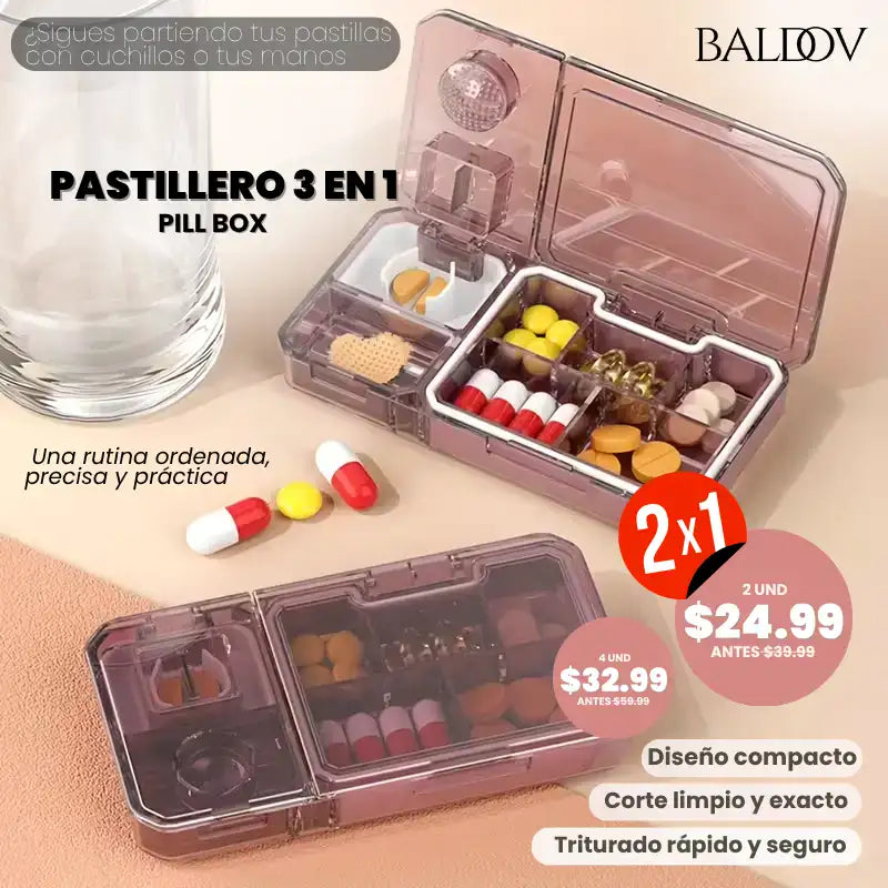Pill Box | Pastillero 3en1
