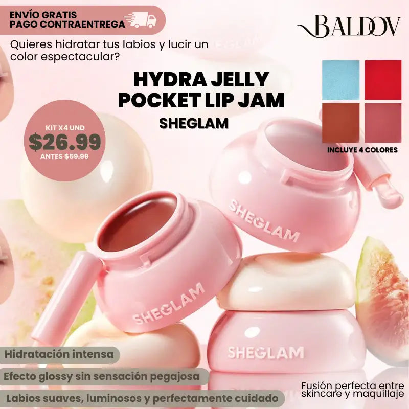 Set x4 Hydra Jelly Pocket Lip Jam