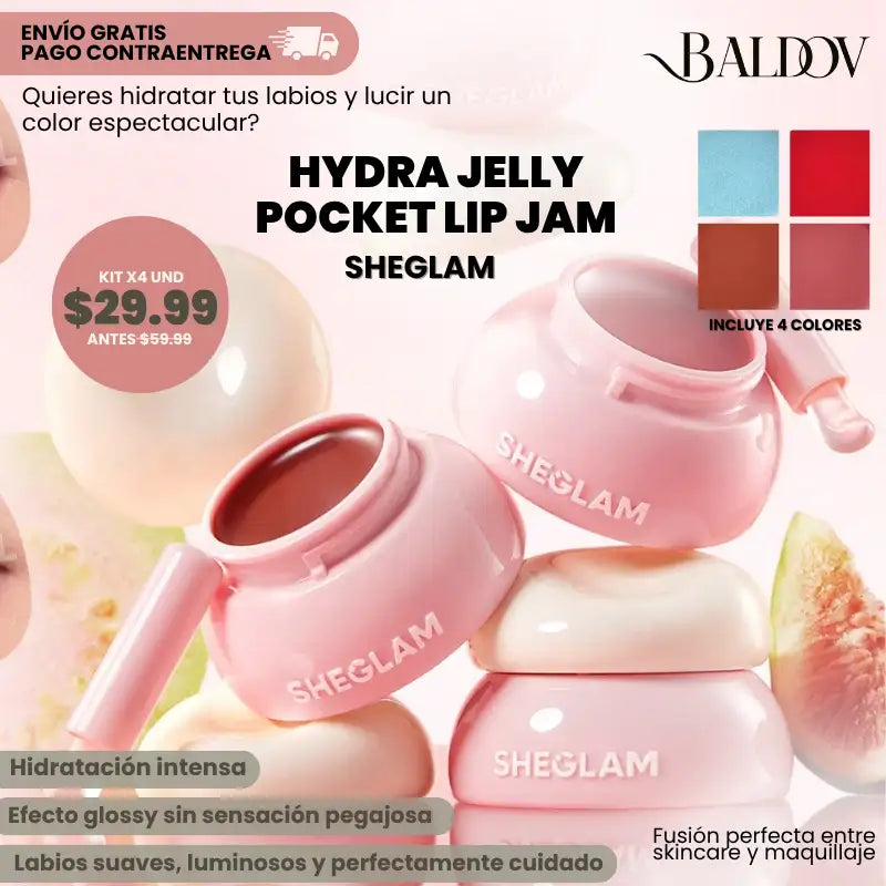 Set x4 Hydra Jelly Pocket Lip Jam