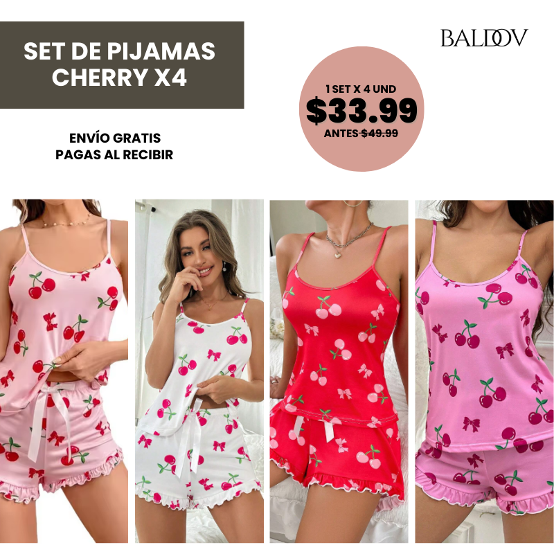 Set de Pijamas Cherry x4